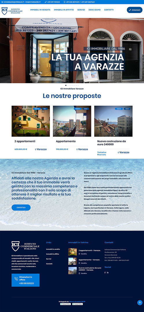sito web agenzia immobiliare a varazze